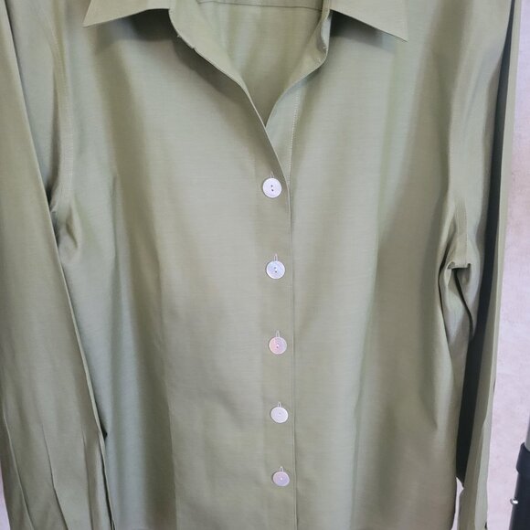 Coldwater Creek Olive Green Womens Shirt Size XL - Picture 4 of 16